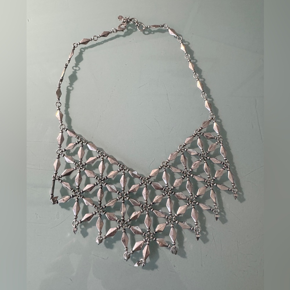 Lucky Brand Statement Links Silver Necklace